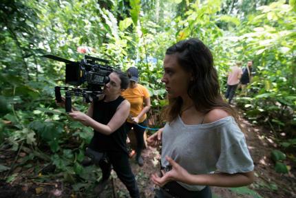 Sofía Quirós Ubeda, junto con toda la producción Sputnik Films son los galardonados en la categoría de Mejor Película del Premio Nacional Amando Céspedes 2019. Foto: Pablo S. Wong / Sputnik Films