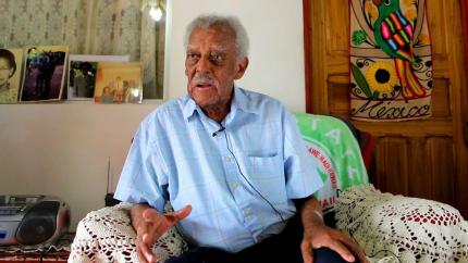 Walter Ferguson en su casa de habitación, en febrero 2018. Foto: Prensa MCJ.