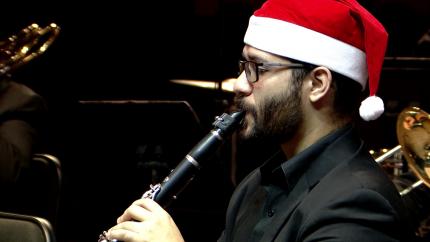 Músico de las Banda de San José. Foto: Dirección de Bandas Músico de las Banda de San José. Foto: Dirección de Bandas