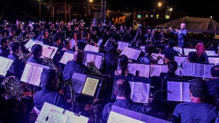 Concierto con músicos de 6 de las 7 Bandas de Conciertos, en Alajuela. Foto: Unidad de Comunicación, MCJ Concierto con músicos de 6 de las 7 Bandas de Conciertos, en Alajuela. Foto: Unidad de Comunicación, MCJ