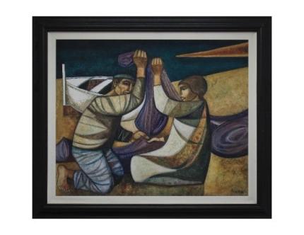 La rete, autor: Luccio Ranucci Pittore. Año: 1986, técnica: óleo sobre lienzo. Colección: CCSS La rete, autor: Luccio Ranucci Pittore. Año: 1986, técnica: óleo sobre lienzo. Colección: CCSS