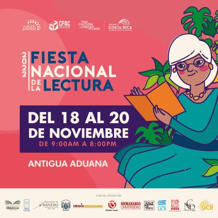 La Fiesta Nacional de la Lectura 2022 es un esfuerzo del Ministerio de Cultura y Juventud, a través del Centro de Producción Artística y Cultural (CPAC). La Fiesta Nacional de la Lectura 2022 es un esfuerzo del Ministerio de Cultura y Juventud, a través del Centro de Producción Artística y Cultural (CPAC).