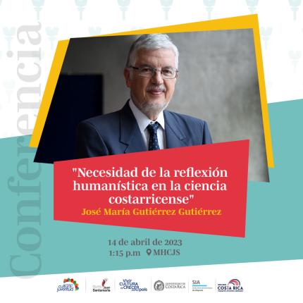 Esta conferencia se presentará de manera presencial, y abierta a todo público, el viernes 14 de abril de 2023, a la 1 p.m., en instalaciones del Museo Histórico Cultural Juan Santamaría, en Alajuela