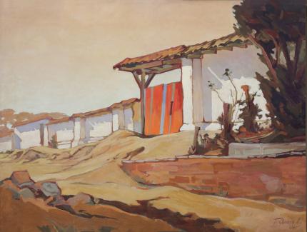 “Portón Rojo”, Teodorico Quirós. Óleo sobre tela. 1945. Colección del MAC. Fotografía: MAC “Portón Rojo”, Teodorico Quirós. Óleo sobre tela. 1945. Colección del MAC. Fotografía: MAC