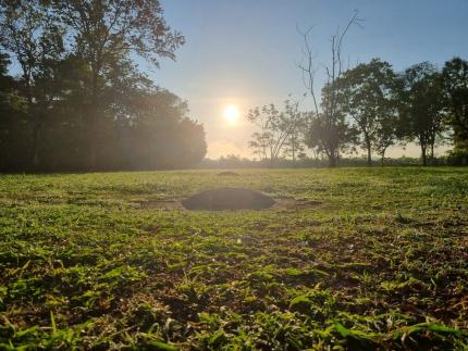 Alineamiento del sol en Finca 6