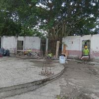 Este era el estado de las celdas y el patio central con el disco al inicio de la restauración y el reforzamiento de las estructuras. Foto: O. Salas-CICPC. 