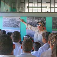 Exposición del Museo Nacional de Costa Rica en Escuela de Pueblo Nuevo de Coto, en Corredores, Puntarenas.