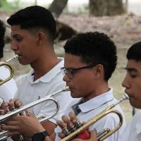 Jóvenes tocando la trompeta, SINEM Liberia 