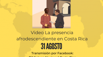 Dibujo de un hombre negro y uno blanco conversando 