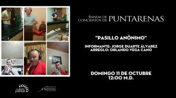 Evento musical: "Pasillo anónimo" de Banda de Conciertos de Puntarenas