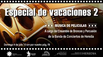 imagen de rollo de película con el título del concierto