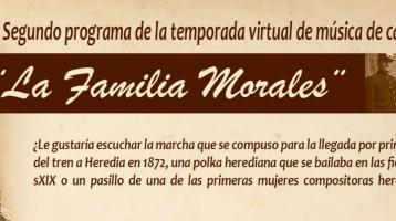 Afiche tipográfico con letra en cursiva que dice "La Familia Morales"
