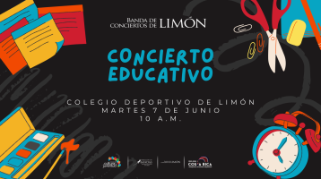 imagen de útiles escolares de colores vistosos en fondo negro