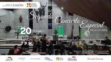 Foto de la Banda de Limón tocando en la catedral 