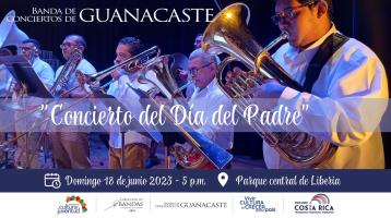 Foto de músicos de la sección de bronces de Guanacaste