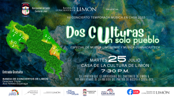 mapa de Costa Rica con fondo azules y verdes