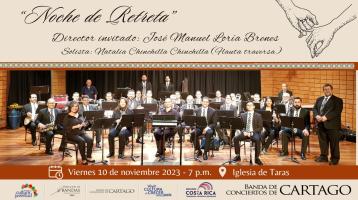 Foto de la Banda de Conciertos de Cartago tocando en el TEC