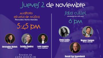Fotos de clarinetistas con fondo color morado