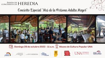 fotos de la Banda de Conciertos de Heredia en el Museo de Cultura Popular de la UNA
