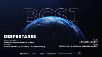 Imagen del planeta tierra con las letras iniciales BCSJ de fondo