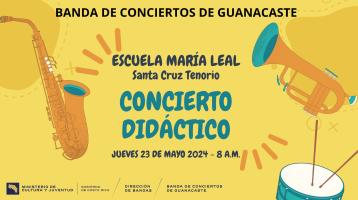 Dibujos de instrumentos de viento y percusión sobre fondo amarillo
