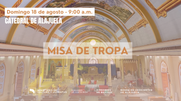Foto de iglesia donde se anuncia la Misa de Tropa