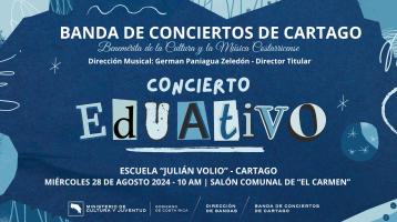 Collage de letras anunciando el concierto