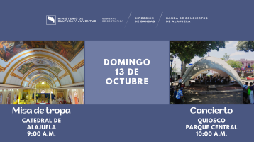 Foto de la Catedral y del quiosco del parque central de Alajuela