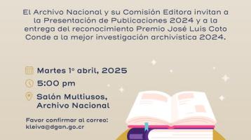 Imagen de libros apilados, información sobre el evento